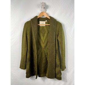Anthropologie Angel Of The North Long Cardigan Wool‎ Blend Olive Green XS